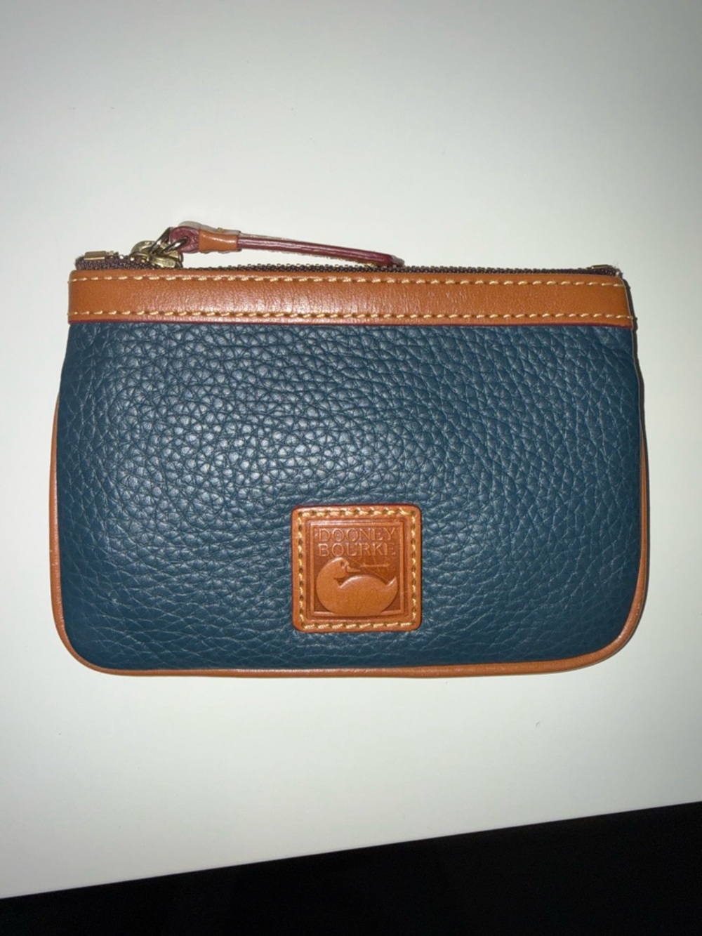 Dooney & Bourke Teal Pebbled Leather Wristlet